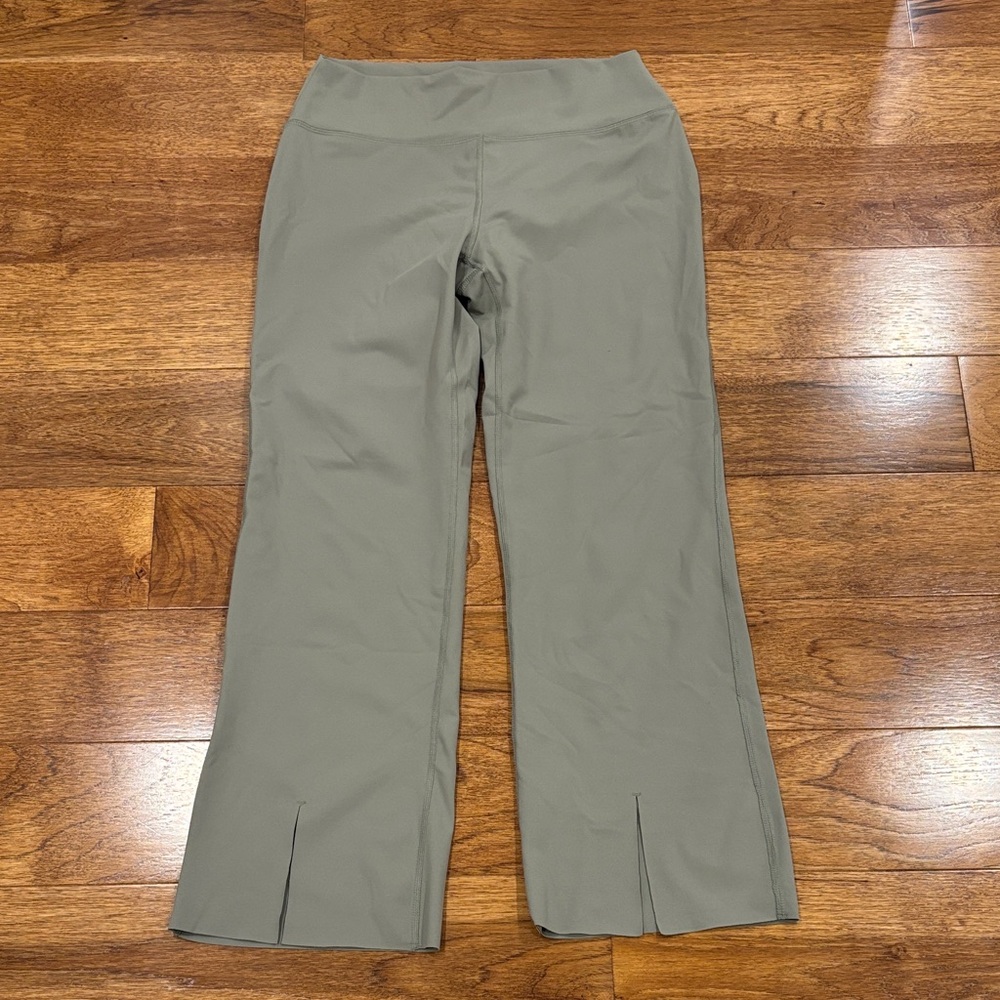 Green Wide Leg Athletic Performance Pants